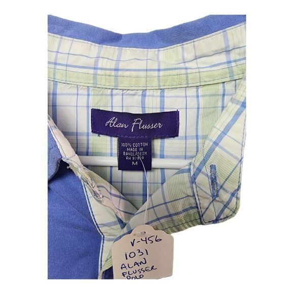 1031 - Alan Flusser Blue Polo M - Picture 3 of 3